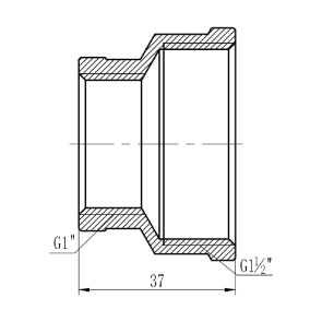 Муфта редукційна Thermo Alliance Forte 1 1/2х1" ВВ SF3574025 №2