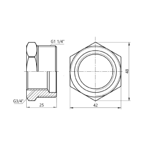 Футорка Thermo Alliance Forte 1" 1/4х3/4" ЗВ SF3743220 №2