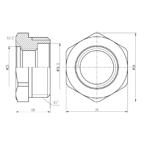 Футорка Thermo Alliance Forte 1"х1/2" ЗВ SF3742515 №2