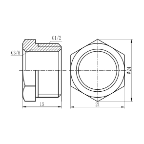 Футорка Thermo Alliance Forte 1/2"х3/8" ЗВ SF374159 №4