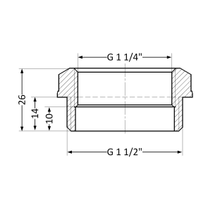 Футорка Thermo Alliance Standart 1 1/2"х1 1/4" ЗВ SD4234032 №5