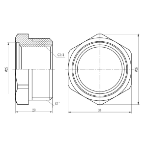 Футорка Thermo Alliance Forte 1"х3/4" ЗВ SF3742520 №6