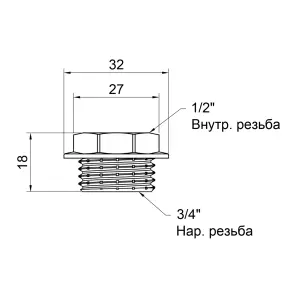 Футорка Thermo Alliance Standart 3/4"х1/2" ЗО SD4232015 №3