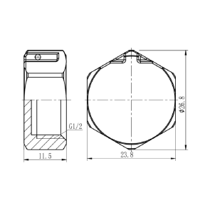 Заглушка Thermo Alliance Forte 1/2" ВР хром SF352H15 №2