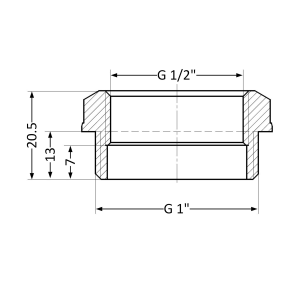 Футорка Thermo Alliance Standart 1"х1/2" ЗО SD4232515 №5