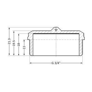 Заглушка Thermo Alliance Standart 3/4" ЗР SD40320 №3