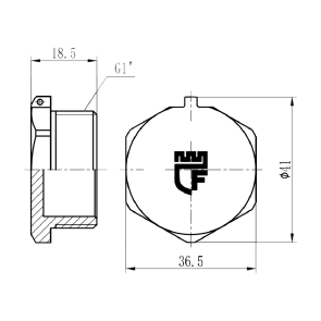Заглушка Thermo Alliance Forte 1" ЗР SF35325 №5