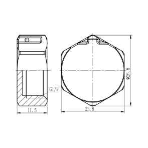Заглушка Thermo Alliance Forte 1/2" ЗР хром SF353H15 №2