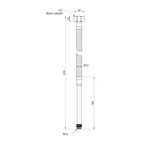 Гибкая подводка для воды Thermo Alliance Standart М10 60 см (пара) SD396W60L №3