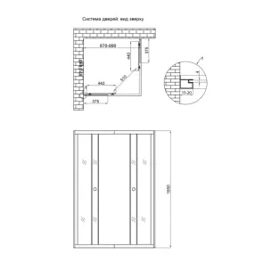 Душевая кабина Lidz Wawel SC90x90.SAT.LOW.DGR, стекло темное тонированное 4 мм без поддона №16