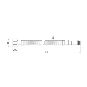 Гибкая подводка для воды Thermo Alliance Standart М10 80 см (пара) SD396W80 №3