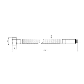 Гибкая подводка для воды Thermo Alliance Standart М10 50 см (пара) SD396W50 №9