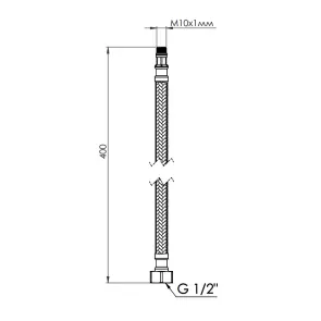 Гибкая подводка для воды Thermo Alliance Forte М10 40 см (пара) SF390W40 №3