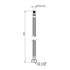 Гибкая подводка для воды Thermo Alliance Forte М10 50 см (пара) SF390W50 №3