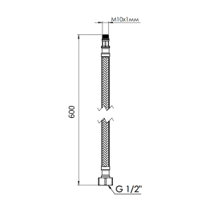 Гибкая подводка для воды Thermo Alliance Forte М10 60 см (пара) SF390W60 №4