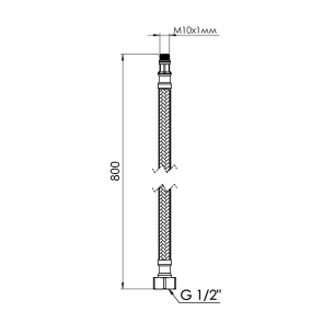 Гнучка підводка для води Thermo Alliance Forte М10 80 см (пара) SF390W80 №3