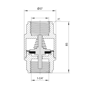Обратный клапан Thermo Alliance Forte 1 1/4"ВВ никель с латунным штоком TAF240W32 №15