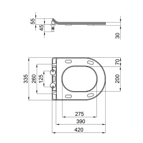 Сидіння для унітаза Qtap Presto з мікроліфтом Slim QT26991217AW №5