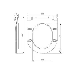 Сидіння для унітаза Qtap (Jay 490, Swan 490) з мікроліфтом Slim QT99SC6106W №2