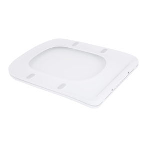 Сидіння для унітаза підлогового (Stenava) 435×345×30 мм, White, з мікроліфтом, Slim Duroplast, Quick Release QT99SC8303W Qtap №7