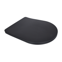 Сидения для унитаза (Robin 660, Scorpio 520,660) 460x362x50 мм, Matt Black, с микролифтом, Slim Duroplast, Quick Release QTSC179MB47352 Qtap