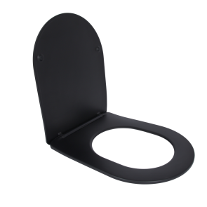 Сидение для унитаза (Robin 660, Scorpio 520,660) 460x362x50 мм, Matt Black, с микролифтом, Slim Duroplast, Quick Release QTSC179MB47352 Qtap №3