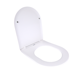 Сидіння для унітаза підлогового (Grand) 560×363×30 мм, White, з мікроліфтом, Slim Duroplast, Quick Release QT26228301W3 Qtap №4
