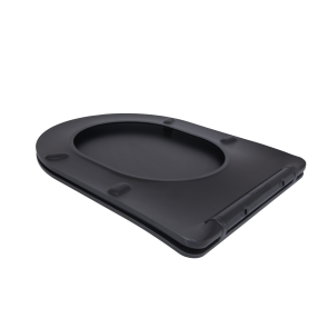 Сидение для унитаза (Robin 660, Scorpio 520,660) 460x362x50 мм, Matt Black, с микролифтом, Slim Duroplast, Quick Release QTSC179MB47352 Qtap №11