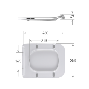 Qtap Сиденье для унитаза (Crow 640) 460x350x47 мм, White, с микролифтом, Slim Duroplast, Quick Release QTSC179W48700 №2