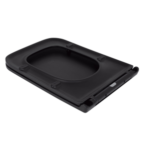 Сидение для унитаза (Gemini) 435x357x37 мм, Matt Black, с микролифтом, Slim Duroplast, Quick Release QT99HY2312MB Qtap №10