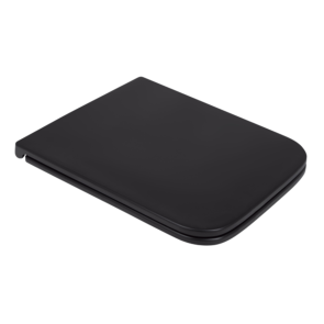 Сидение для унитаза (Gemini) 435x357x37 мм, Matt Black, с микролифтом, Slim Duroplast, Quick Release QT99HY2312MB Qtap №12