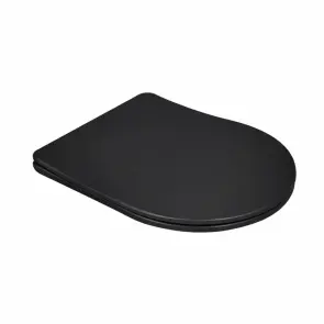 Сидіння для унітаза Qtap (Robin 490) 425x363x50 мм, Matt Black, з мікроліфтом Slim Duroplast, Quick Release QTSC179MB48676 №4
