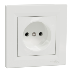 Розетка без заземления Белая, Asfora EPH3000121 комплект 10 шт №3
