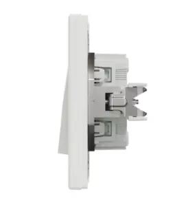 Выключатель двухклавишный, Белый, Asfora EPH0300121 комплект 10 шт №7
