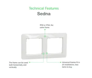 Рамка 2-постовая, Белый, Sedna Design SDD311802 комплект 10 шт №4