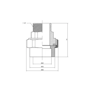 Згін "Американка" PPR Thermo Alliance 40х1" 1/4 ЗР №2