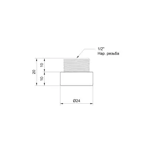 Подовжувач Thermo Alliance Standart 10х1/2" хром SD1301510 №8