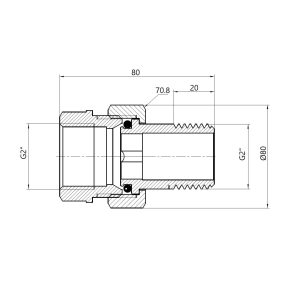 Угон "Американка" Thermo Alliance Forte 2" прямой SF190W50 №2