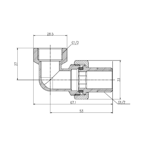 Сгон "Американка" Thermo Alliance Forte 1/2 угловой SF191W15 №6