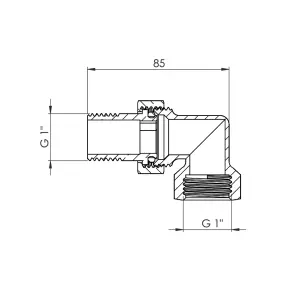 Сгон "Американка" Thermo Alliance Forte 1" угловой SF191W25 №2