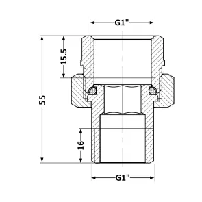 Угон-американка Thermo Alliance Base 1"ВЗ никель, прямой SD190W25 №6