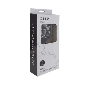 Qtap Rucni Лійка для ручного душу 145x90 мм прямокутна QTRUCA145S1GRP Graphite №4