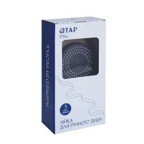 Лейка для ручного душа Qtap Rucni D 130 мм округлая QTRUC125BLM45951 Black Matt №4