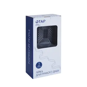 Воронка для ручного душа Qtap Rucni 140x110 мм прямоугольная QTRUC125BLM45955 Black Matt №3