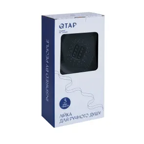 Лейка для ручного душа Qtap Rucni 140*110 мм QTRUC125BLM45961 Black Matt №3