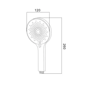 Лійка для ручного душу Lidz Niagara 32 120 мм округла LDNIA32CRM47554 Chrome №3
