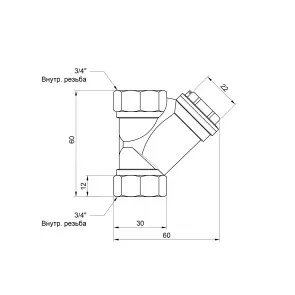 Фільтр грубої очистки Thermo Alliance Base 3/4"ВВ для води косий SD124W20 №6