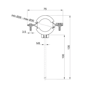 Хомут Thermo Alliance Forte 3/4" (D26-30 мм) SF10020 №2