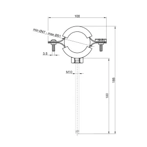 Хомут Thermo Alliance Forte 11/2" (D47-51 мм) SF10040 №2