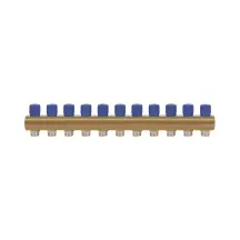 Коллектор Icma с регулировочными вентилями 1" 11 выходов №1105 (Blue)